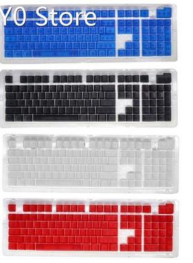 Mechanical Keyboard Keycaps 104 Keys Transparent ABS Blank F