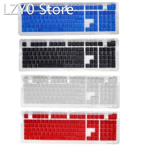 Mechanical Keyboard Keycaps 104 Keys Transparent ABS Blank F