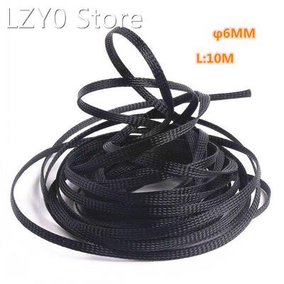 Dropship 1pcs Black 6MM Tight Braided PET Expandable Sleeve