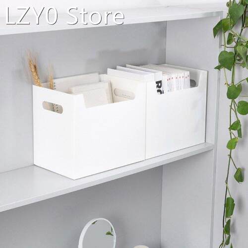 R9UC Double Handle Plastic Desk Book Storage Bins File Magaz