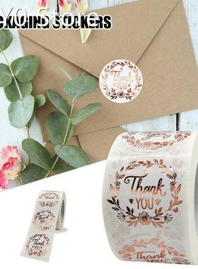 500 Sheets/Roll Round Thank You Labels Packaging Sticker for