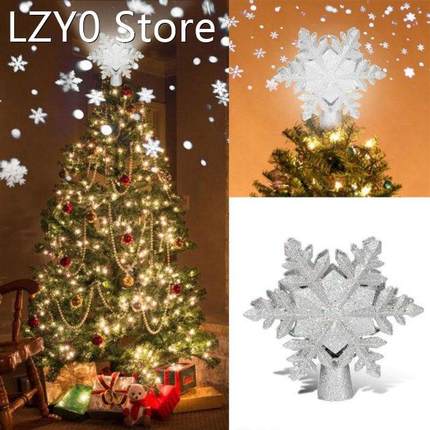 Christmas Tree Decoration LED Snowflake Star Projector Lamp