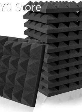 12pcs 250x250x50mm Soundproofing Foam Sound Absorption Pyram