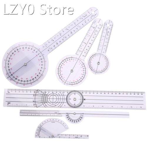 6Pcs Spinal Ruler Spinal Finger Goniometer Protractors Multi