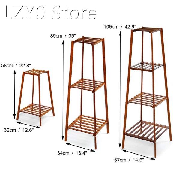 2/3/4 Layers Simplicity Wood Stand For Plants Landing Type L