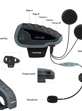 1200M VNETPHONE V8 5 Riders Group Talk Bluetooth Intercom M