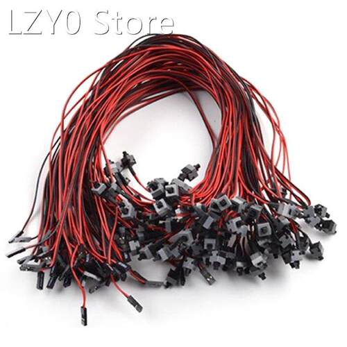 50Pcs/Lot I/O Reset Power Cable Desktop Computer PC Case POW