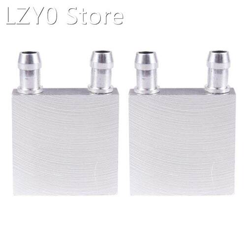 2pcs 40X40X12mm Aluminum Water Liquid Cooler Block Heatsink