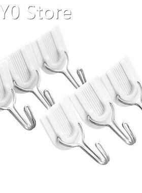 6Pcs/set Wall Door Sticky Hanger Strong Adhesive Plastic Hoo
