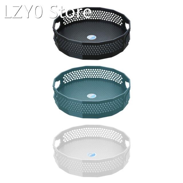 360 Rotating Round Spice Storage Rack Tray Turntable Kitchen