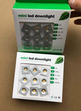 9pcs 1W square IP65 Mini LED Downlight Outdoor Garden Bathr