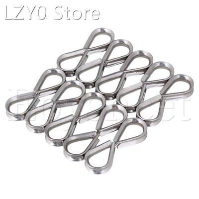 20x Silver 304 Stainless Steel Wire Rope Anchor Line Thimble