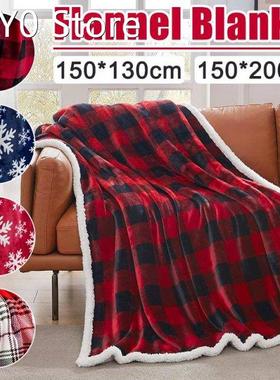 Snowflake Throw Blanket Fleece Soft Warm Winter Red Blankets