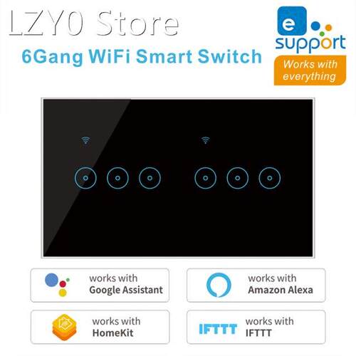 4Gang 5Gang 6Gand universal smart wifi touch switch wall lig