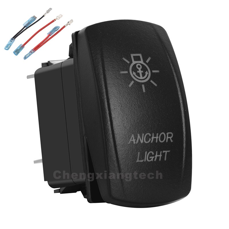 Anchor Light Green Led 12v/24v Toggle Rocker Push Switch 5