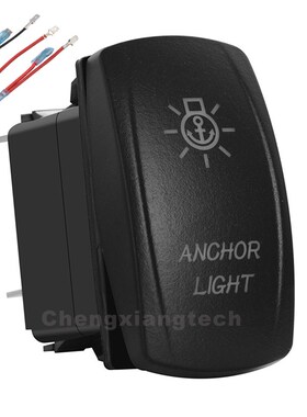Anchor Light Green Led 12v/24v Toggle Rocker Push Switch 5