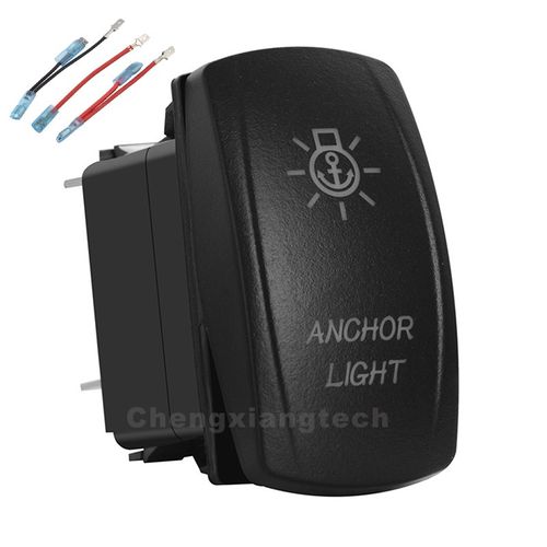 Anchor Light Green Led 12v/24v Toggle Rocker Push Switch 5