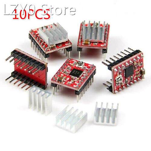 10PCS/LOT A4988 Stepstick Stepper Motor Driver Module + Heat