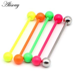 1PC 1.6*38mm Long Stainless Steel Industrial Piercing Ear C