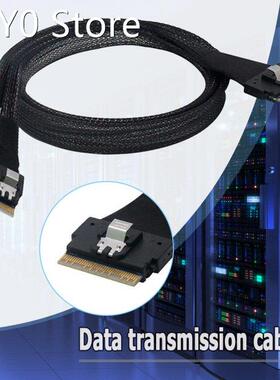 0.5M SAS 4.0 SFF-8654 8i 74 Pin to 2 SFF-8654 4i 38 Pin Cord