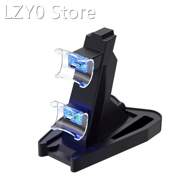 Controller Charger Dock LED Dual USB Charging Stand Station