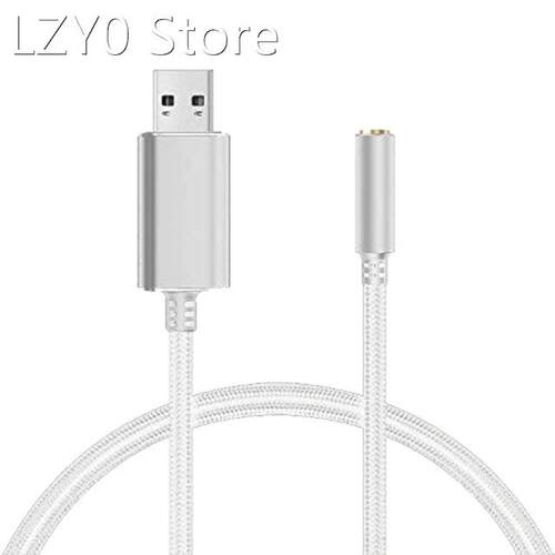 USB to 3.5mm Audio Cable Drive Free External Sound Card Exte