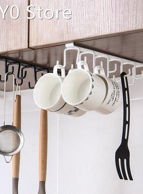 Black/White Iron 6/12 Hooks For Kitchen Cup Holder Hanging B