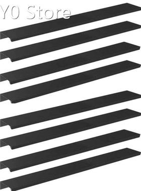 8PCS 300mm/11.8Inch Black Back Mount Finger Edge Pull Concea