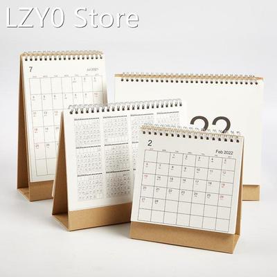 1pc 2022 Simple Desktop Calendar English Coil Daily Monthly