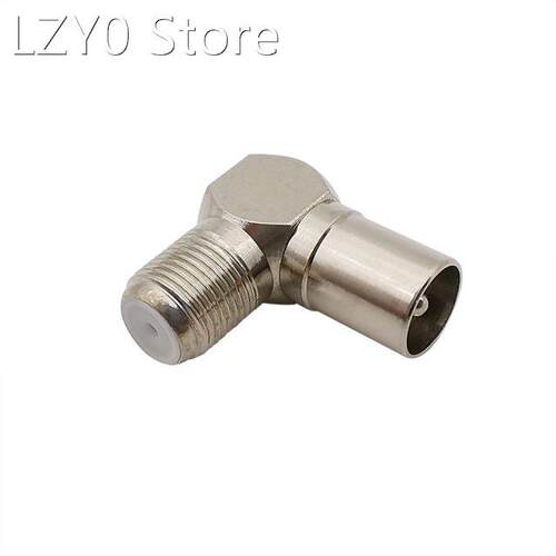 1Pcs F Female Jack to TV Male Plug Right Angle 90 Degree Aer