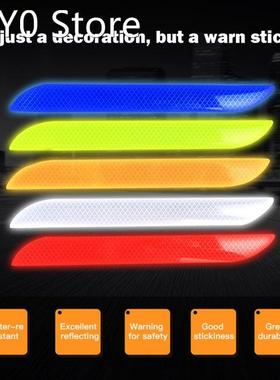 2PCS Universal Car Reflective Sticker Warning Safety Paster