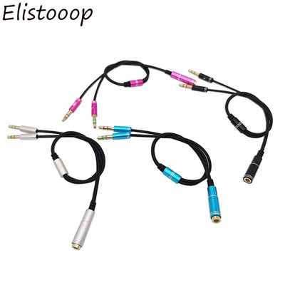 Hot sell 3.5mm Jack Microphone Headset Audio Splitter Cable