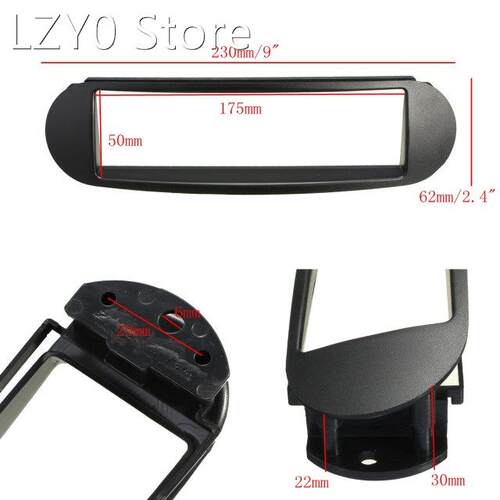 Car Stereo Panel Plate 1 DIN Facia Fascia Panel Trim Black F