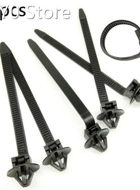 50pcs Nylon Cable Tie Wrap Fixed Fastener Clips Cars Mount W