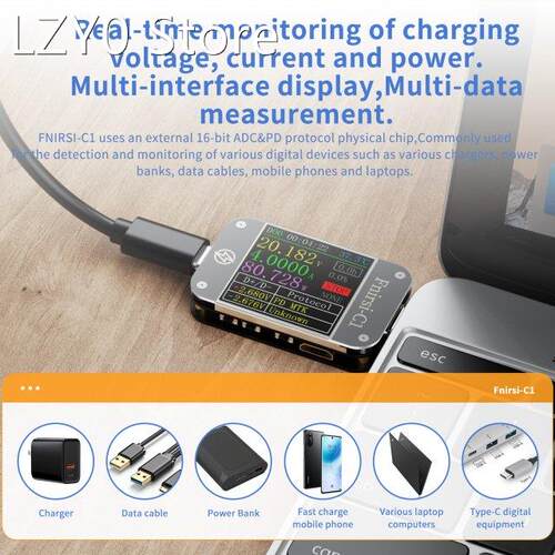 FNIRSI-C1 Type-C PD trigger USB-C Voltmeter ammeter voltage