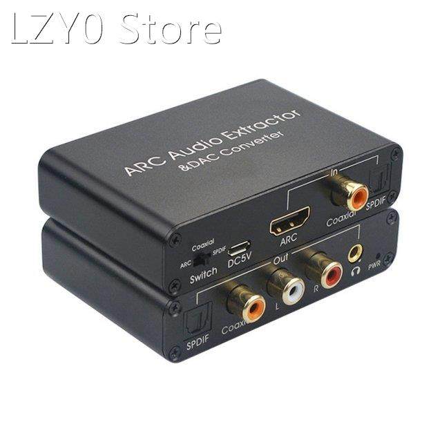 HDMI-compatible ARC Audio Extractor Adapter with Digital Opt