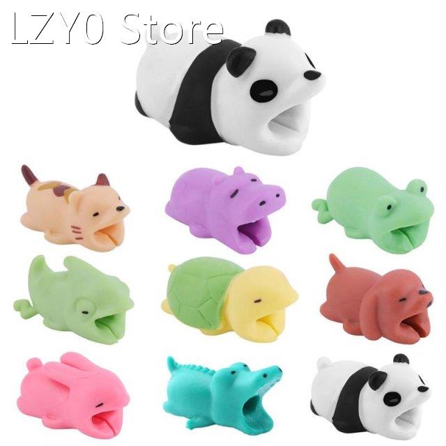 Data Cable Protection Sleeve Cable Winder Cute Animal Bite C