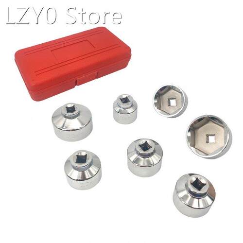 7 Pieces 3/8'' Oil Filter Cap Wrench Socket Set Tool
