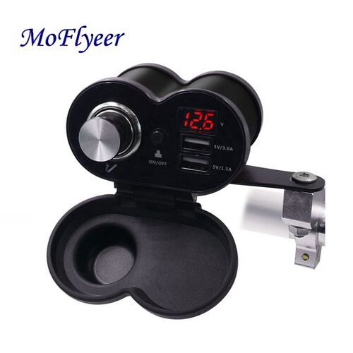 New Waterproof 5.0 Motorcycle USB Charger Phone 12V/24V Ciga