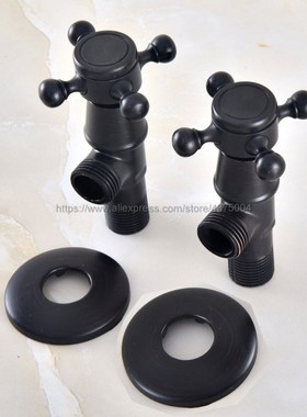 Black Oil Rubbed Brass Wall Mounted Bathroom 2 Pcs 1/2''mal