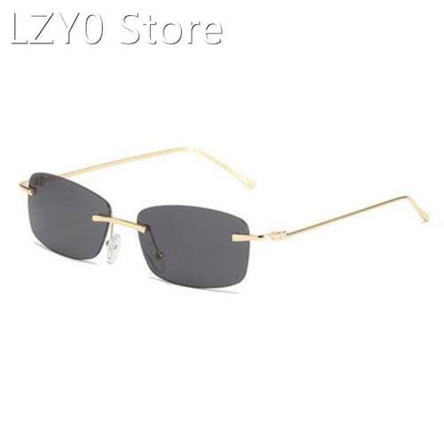 Anti-skid Mesh Red Square Frameless Sunglasses Comfortable N