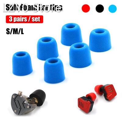 3 Pair S M L Noise Isolating Memory Foam Earbuds Eartips Rep