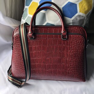 Leather Briefcase For Women 14.1 Inches Laptop Handbags 202