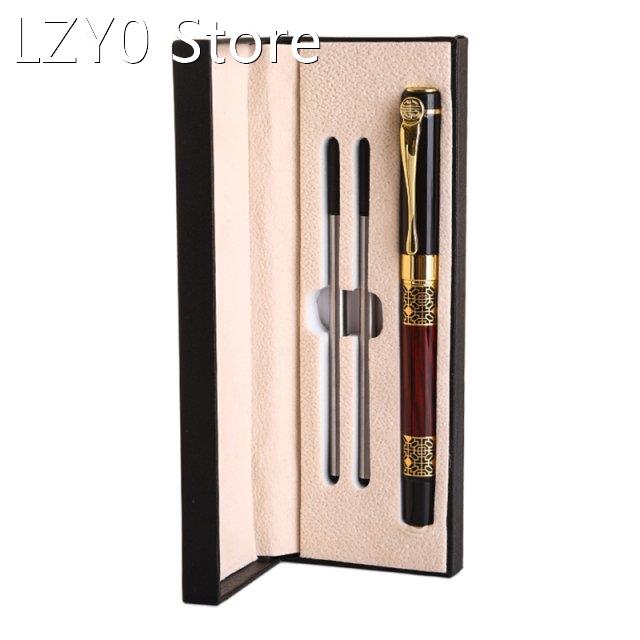 Men Signature Gel Pen Gift Kit Metal Ballpoint Quick Dry Fin