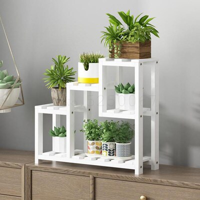 Solid Wood Window Sill Flower Shelf, Fleshy Multilayer Shelf