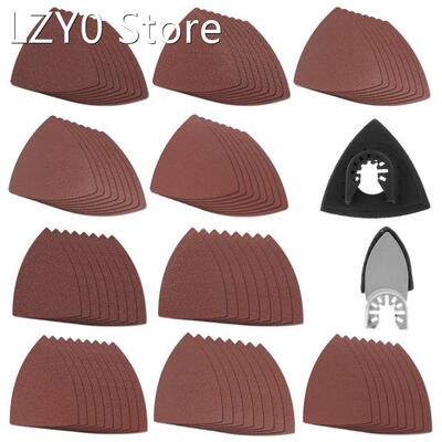 82pcs Triangular Sandpaper 60-240 Grit Sand Pads Triangle Sa