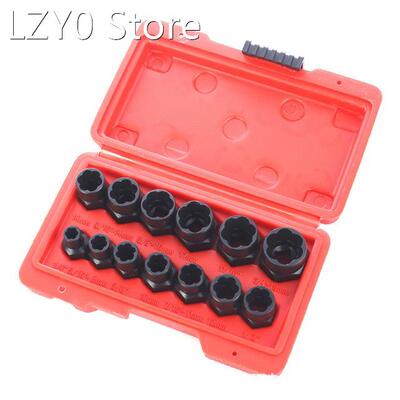 13Pcs Broken Nut Bolt Extractor Defective Nut Removal Tool B