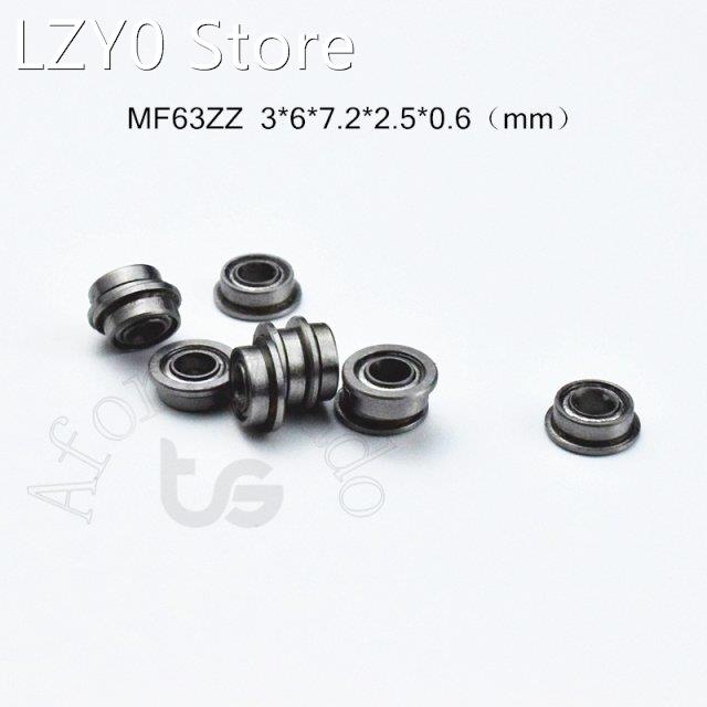 Flange 10pcs MF63ZZ 3*6(7.2)*2.5(mm) Free shipping chrome s