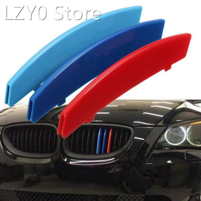3pcs 3D Car Racing Grille Sport Stripe Clip ABS Decal Sticke