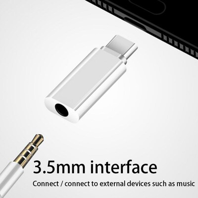 Mini Type C To Audio USB 3.1 To 3.5mm AUX Cable Jack Portab